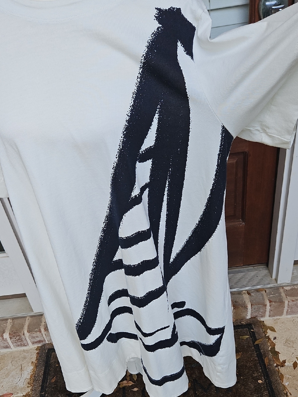 NWT! Anthropolie Celandine Sailboat T Shirt Black And White Dress - Picture 7 of 7
